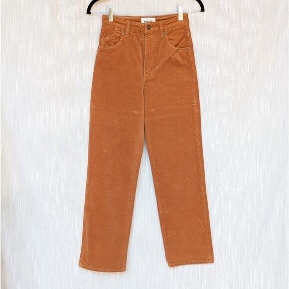 Rolla's Original Straight Cord Rust High-rise Pants, size 24 - Picture 2 of 11